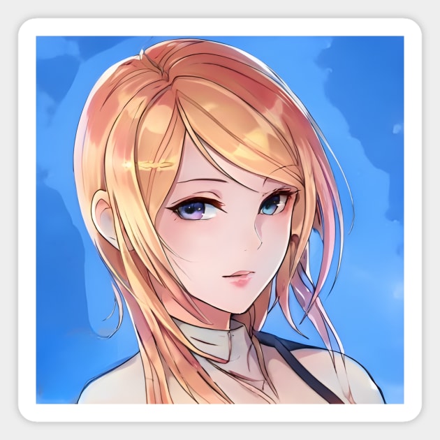 Brown Hair Anime Girl Magnet by animegirlnft